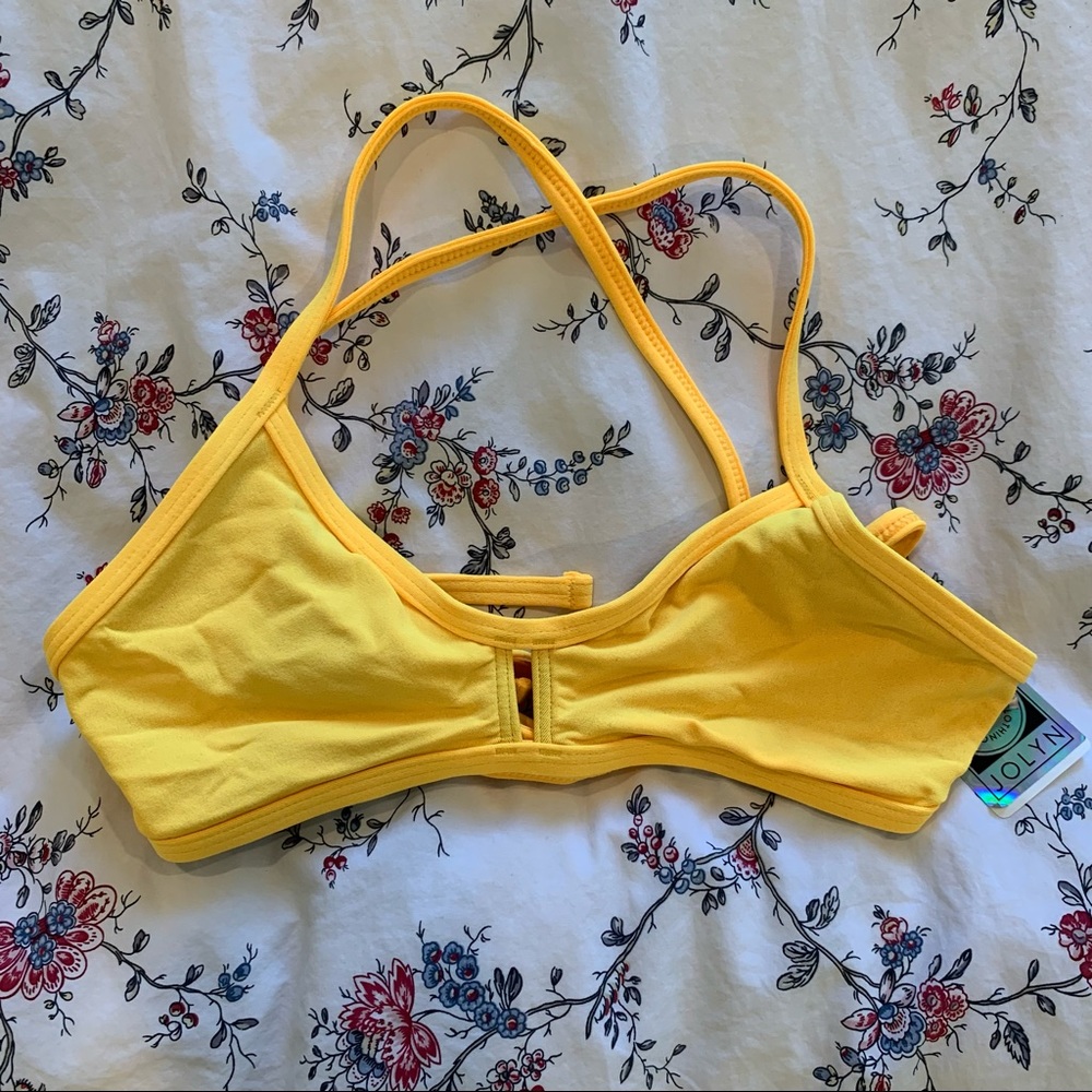 Jolyn Vent Tie-Back Bikini Top in Mango (Size S) BNWT